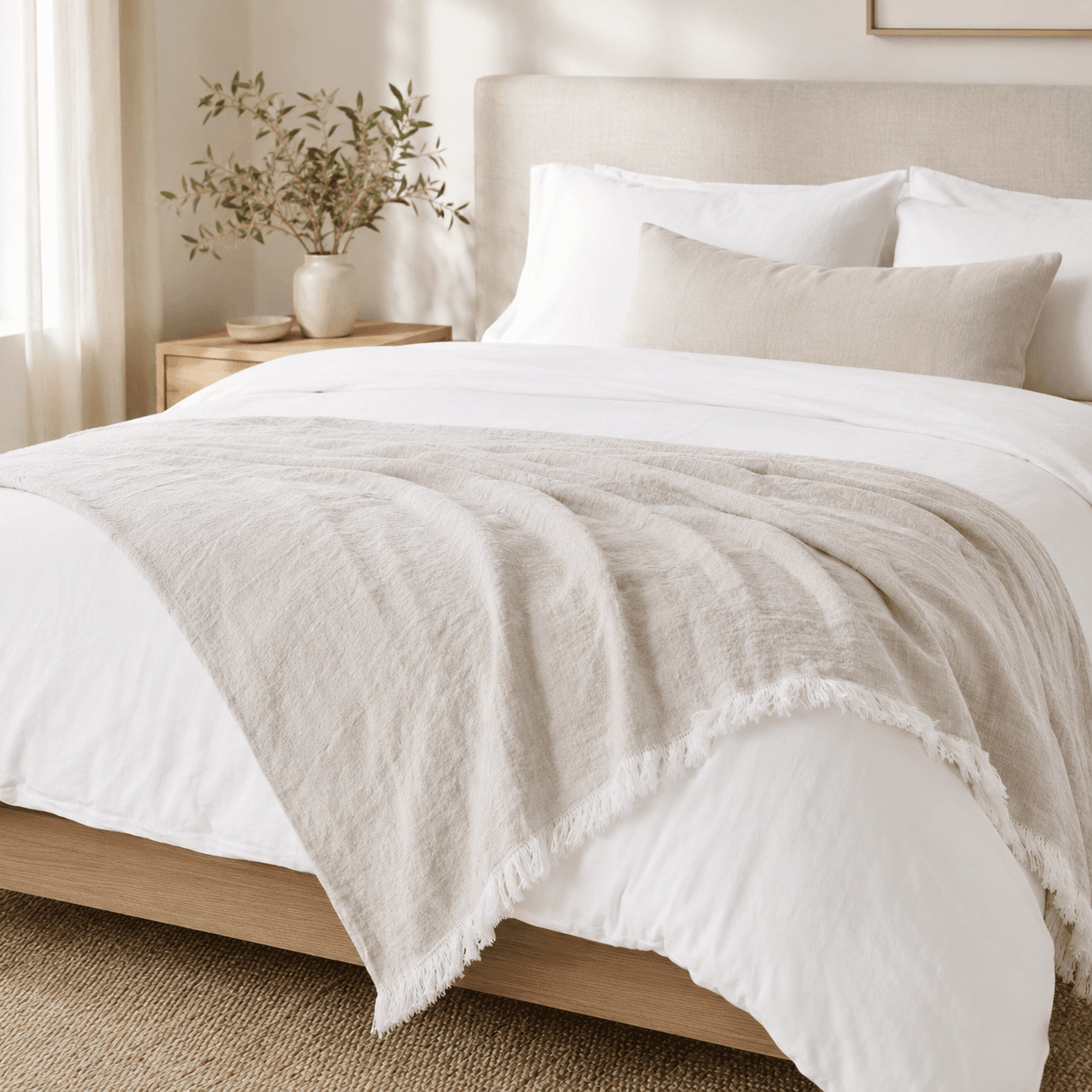 Heavyweight Linen Throw 3