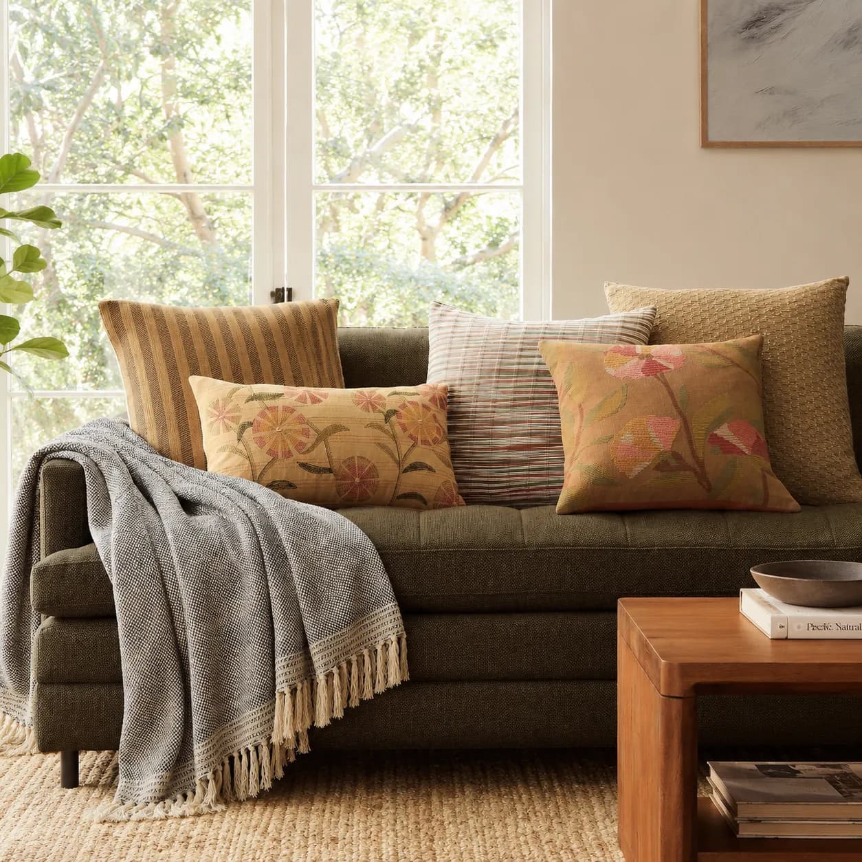 Linen throw