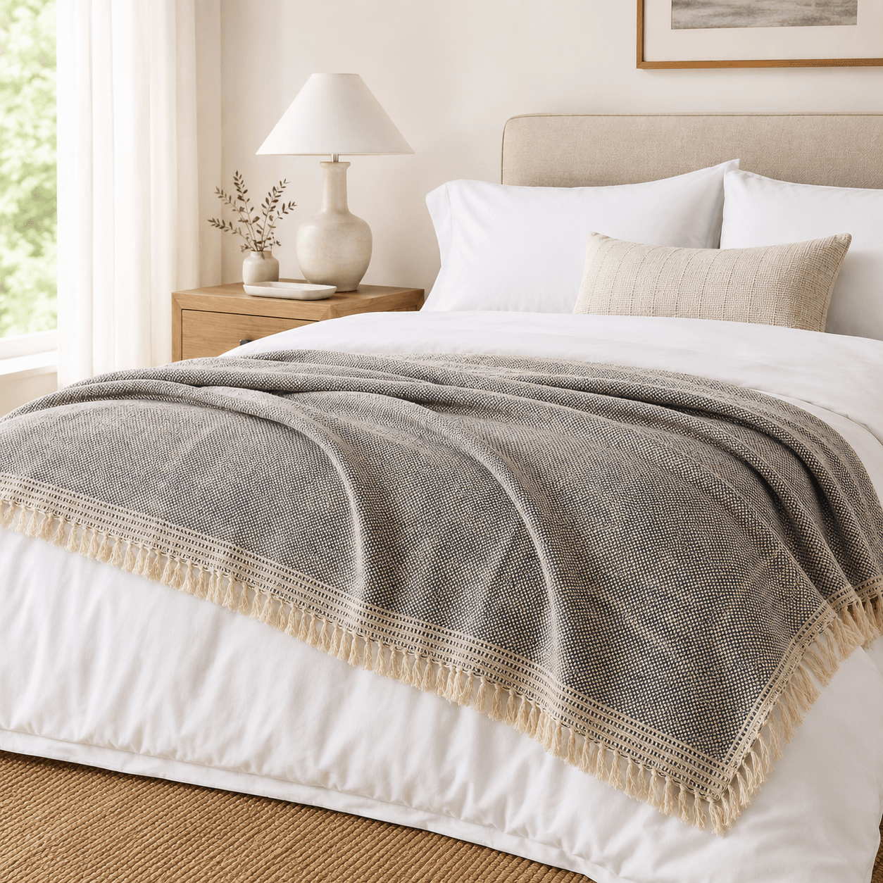 Two-tone Linen Throw 4