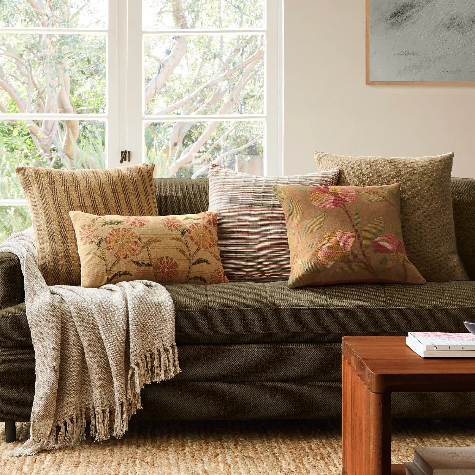 Two-tone Linen Throw